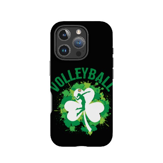 Volleyball Shamrock Irish Sports St Pattys Day IPhone Cases