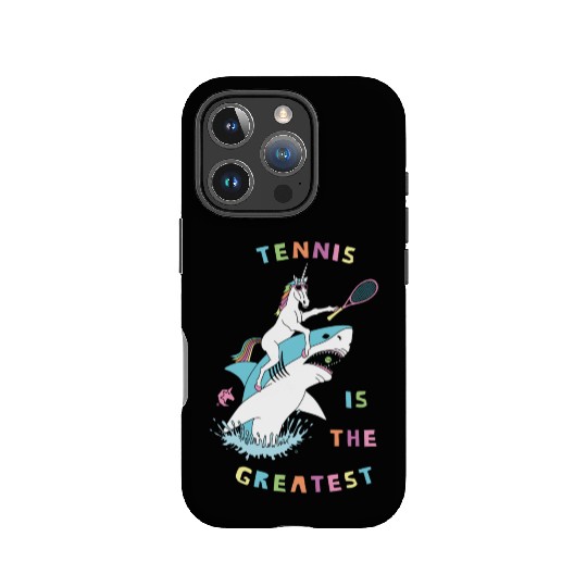 Tennis Is The Greatest Unicorn Riding Shark IPhone Cases