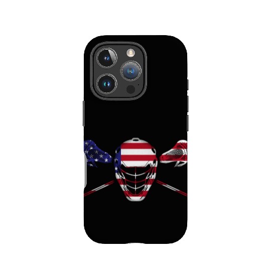 American Flag Lacrosse - Lacrosse Mask Gift IPhone Cases