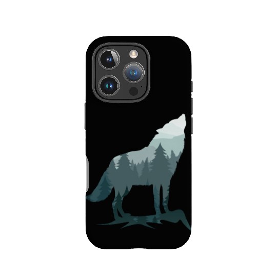 Lone Wolf Survives The Mountain Silhouette Art IPhone Cases