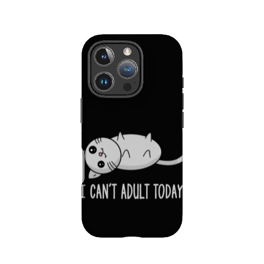 I can´t adult today lazy sweet cat kitten gift IPhone Cases
