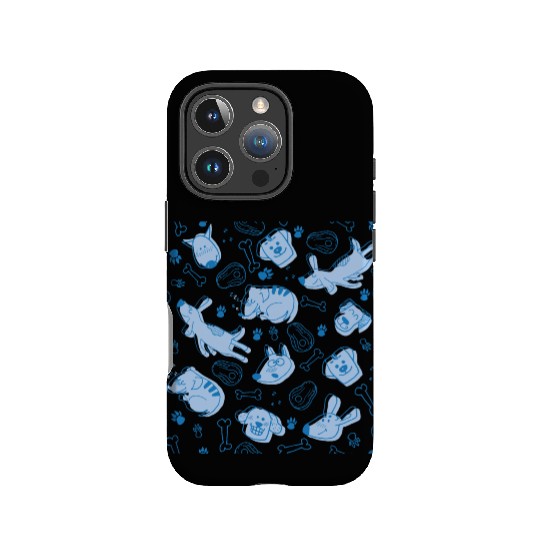 Dog dogs pattern blue cute funny dog owner IPhone Cases