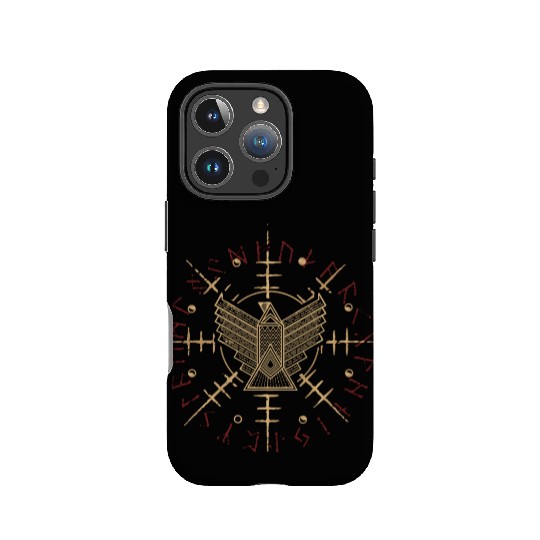 Helm of Awe Eagle Moon Phase IPhone Cases