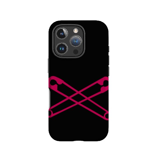 Crossed Safety Pins Punk IPhone Cases