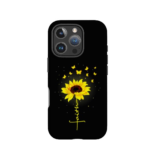 Faith Butterfly Sunflower Flower IPhone Cases
