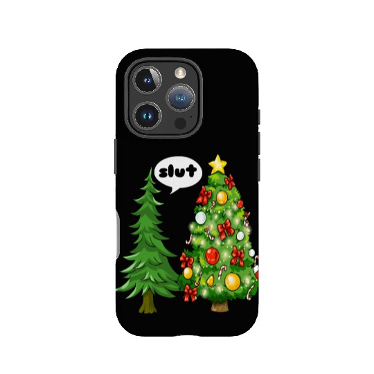 Funny Christmas Tree Slut IPhone Cases