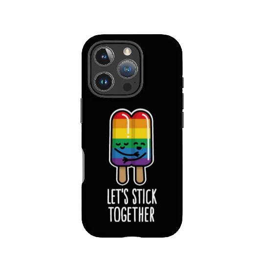 Let's stick together funny gay couple popsicle IPhone Cases