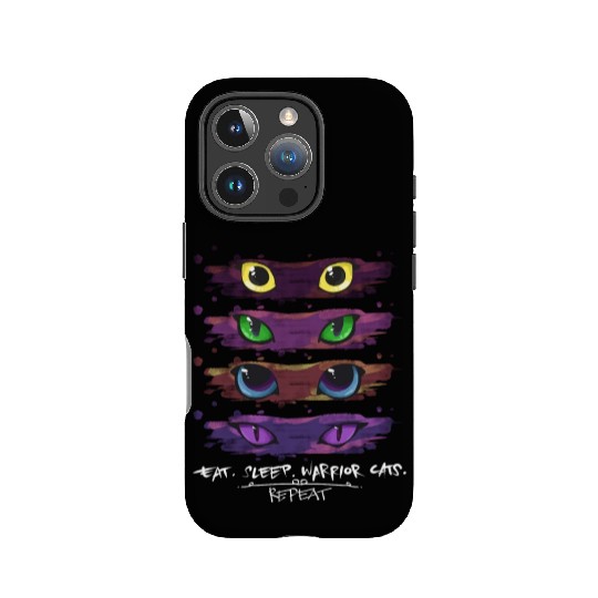 Eat Sleep Warrior Cats Repeat Cat Lover IPhone Cases