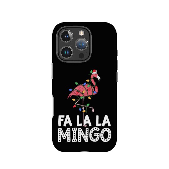 Fa La La Mingo Flamingo Christmas Tree Lights IPhone Cases