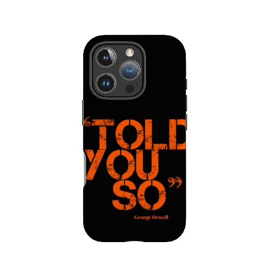 ORWELL orange IPhone Cases