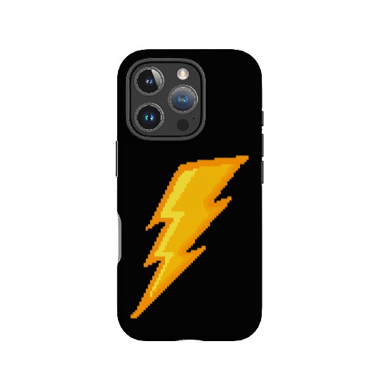 Lightning bolt Pixel IPhone Cases