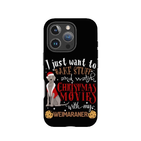 Watch Christmas Movies With My Weimaraner Dog Love IPhone Cases