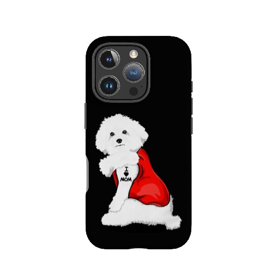Bichon frise I Love Mom Tattoo IPhone Cases