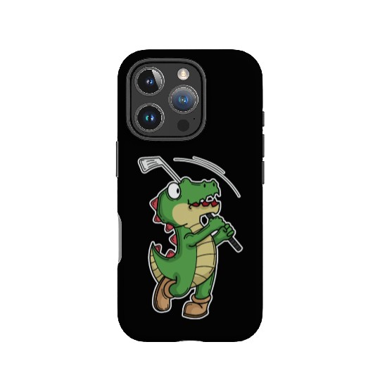 Tyrannosaurus-Rex Crocodile plays Golf IPhone Cases