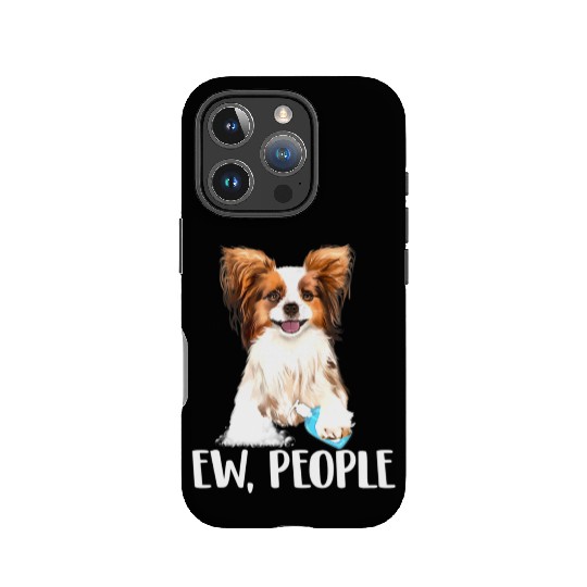 Papillon Dog Ew People Wearing A Face Mask Funny IPhone Cases