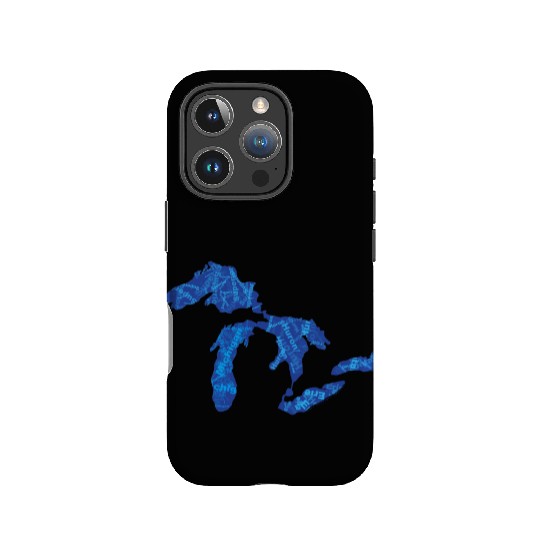 Great Lakes with Names IPhone Cases