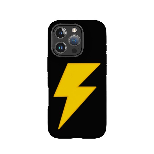 yellow lightning bolt IPhone Cases