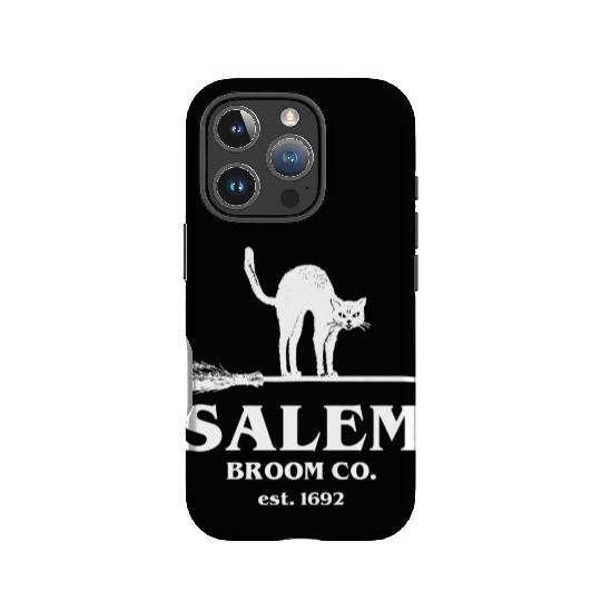 Salem Broom Co Company Halloween Black Cat Witch A IPhone Cases