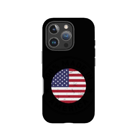 USA Made in America flag stamp IPhone Cases