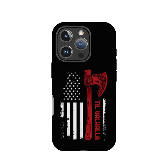 Viking Axe Flag Til Valhalla Norse Mythology IPhone Cases