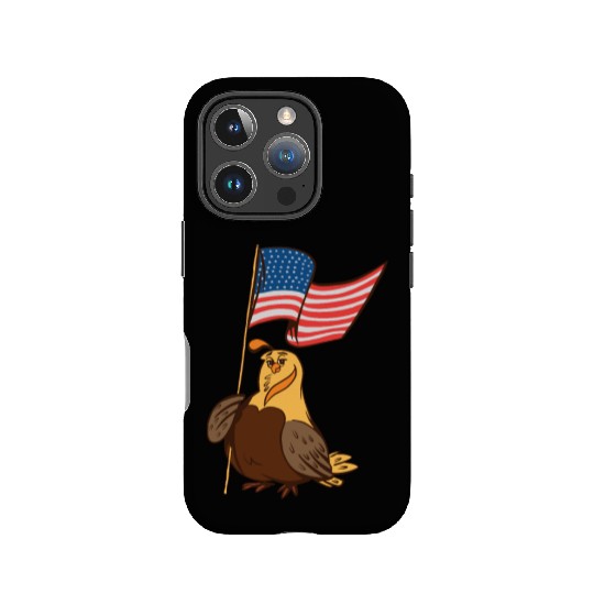 US Quail patriot with banner cute cartoon quail IPhone Cases