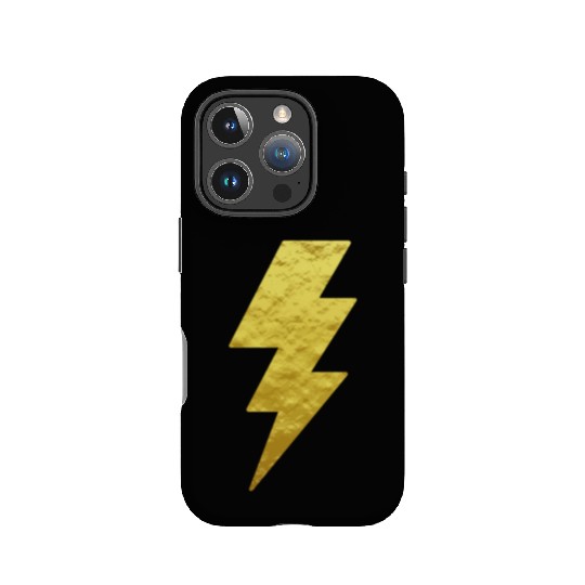 Lightning Bolt IPhone Cases Gold Printed Top