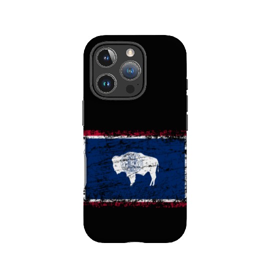 Wyoming ensign flag used look IPhone Cases
