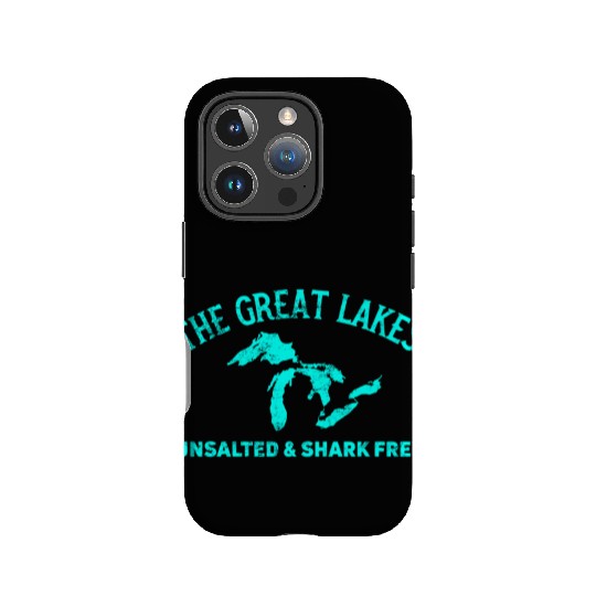 The Great Lakes Unsalted & Shark Free Michigan Gif IPhone Cases