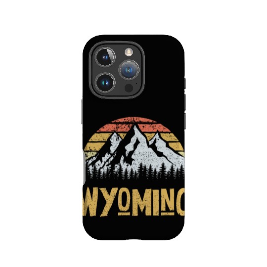 Vintage Retro Wy Wyoming Us Mountain State IPhone Cases