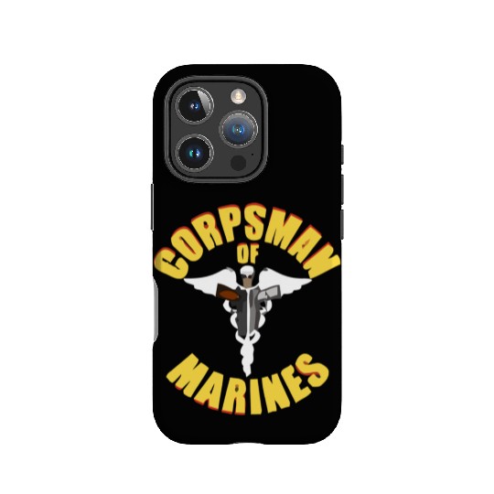 Us Navy Corpsman 8404 Fmf Veteran Front & Back Des IPhone Cases