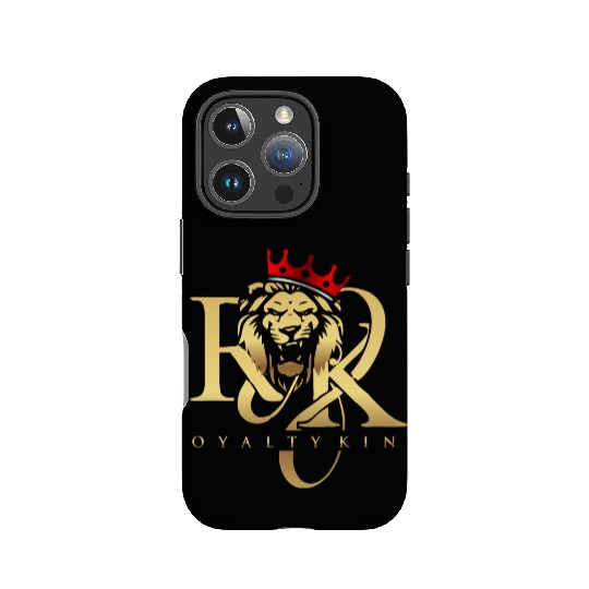 RK Luscious in gold crown lion on initials RK IPhone Cases