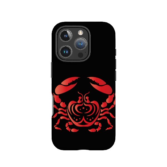 Red Crab, Tribal Art Style IPhone Cases