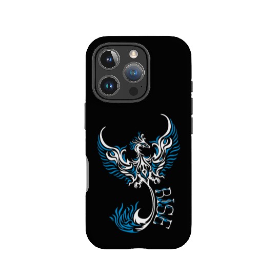 PHOENIX Tattoo/Tribal art - White and Blue,, IPhone Cases