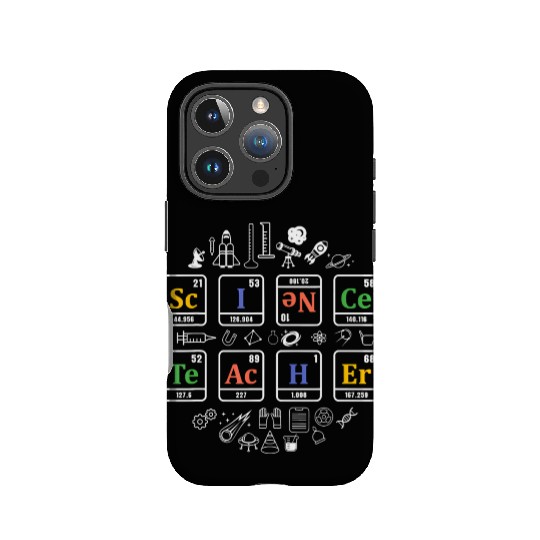 Science teacher periodic table chemistry elements IPhone Cases