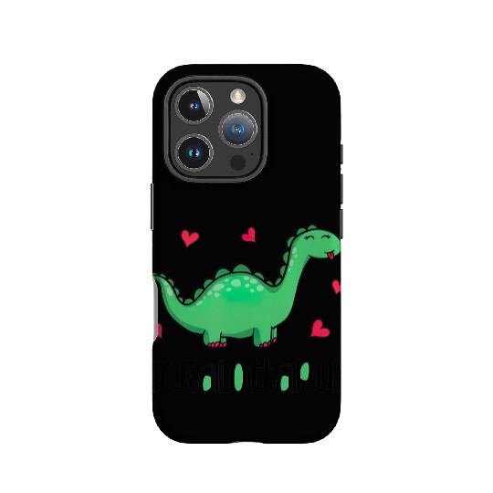 Lickalottapus Dinosaur With Hearts Funny Lesbian IPhone Cases