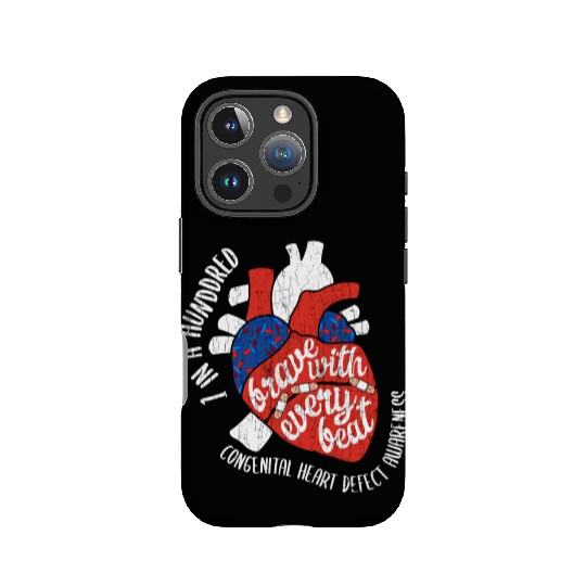 Brave With Every Beat CHD Awareness Happy Gift IPhone Cases