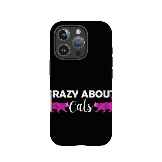 Crazy about cats - Cat lover - Cat owner gift IPhone Cases