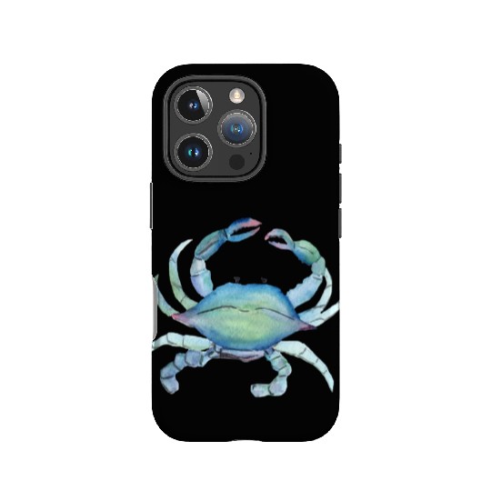 Crab watercolor illustration IPhone Cases