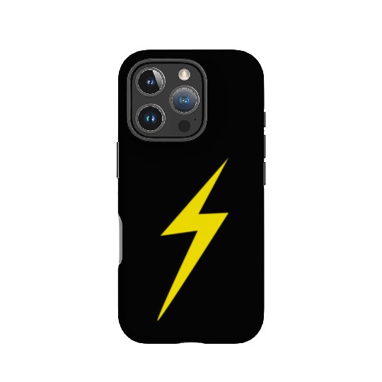 double Lightning Bolt Yellow And Black IPhone Cases