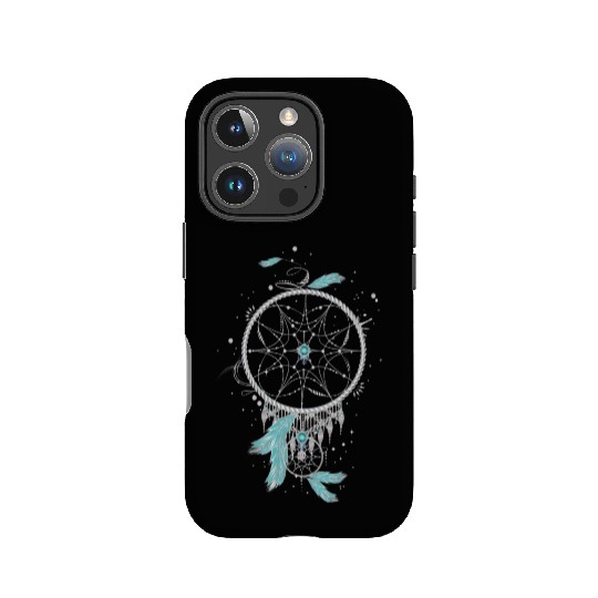 filigree ethno dream catcher made of silver colors IPhone Cases
