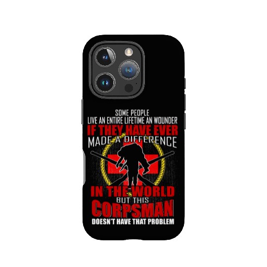 Devil US Navy Corpsman DOC Badass Army Veteran IPhone Cases