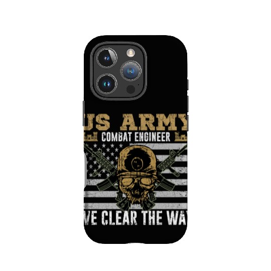 Vintage US Army Combat Engineer 12B Military Pride IPhone Cases