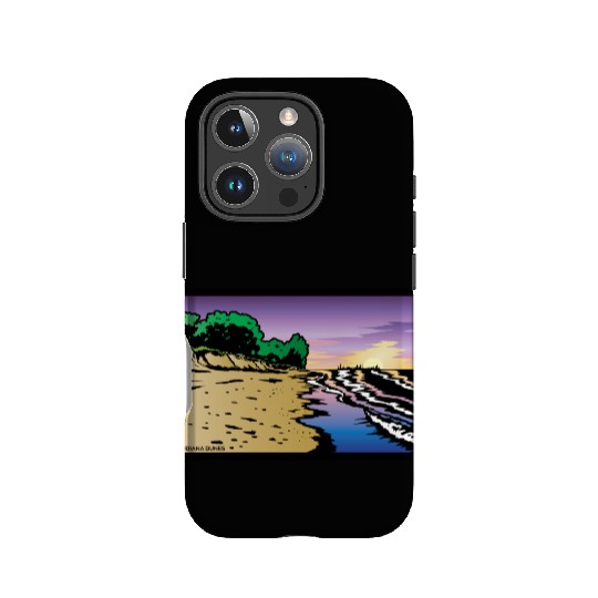 Purple Twilight Indiana Dunes Poster IPhone Cases