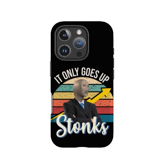 Stonks only go up dank meme man IPhone Cases