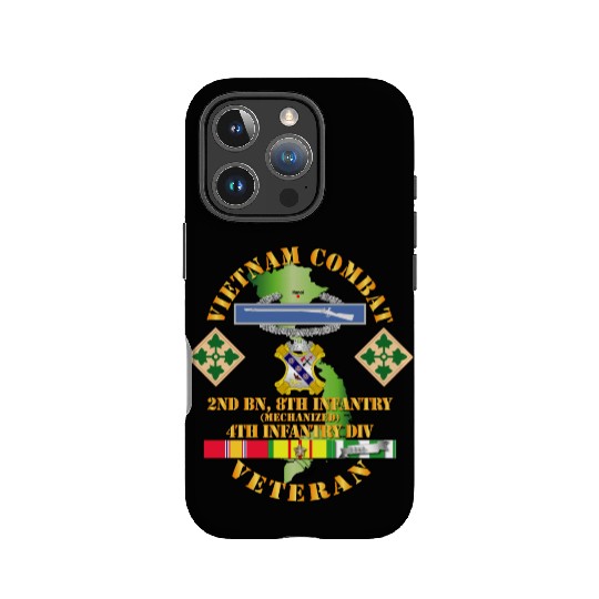 Army Vietnam Combat Infantry Veteran w 2nd Bn 8th IPhone Cases
