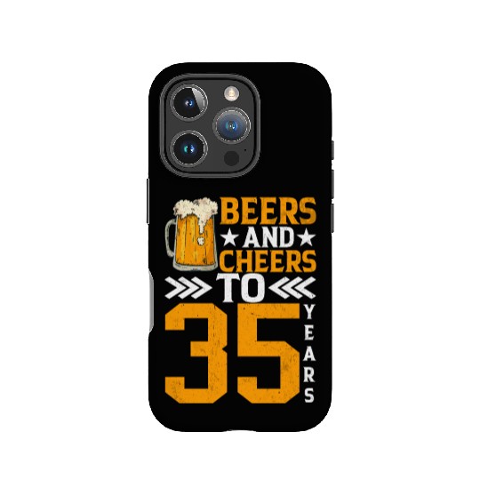 Beers and Cheers to 35 years Frothy Mug of Beer IPhone Cases