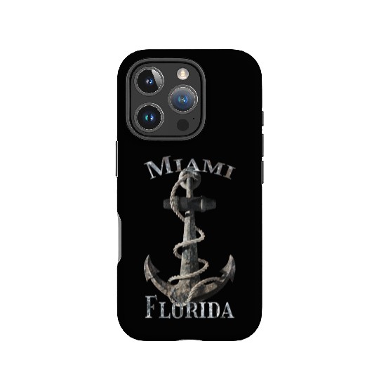 Miami Florida Nautical Anchor Sailing IPhone Cases