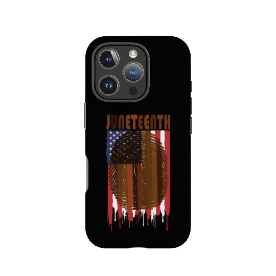 Juneteenth US Flag African American Graphic IPhone Cases