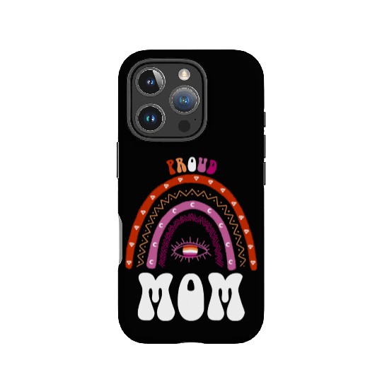 Lesbian Rainbow Proud Mom Lesbian IPhone Cases