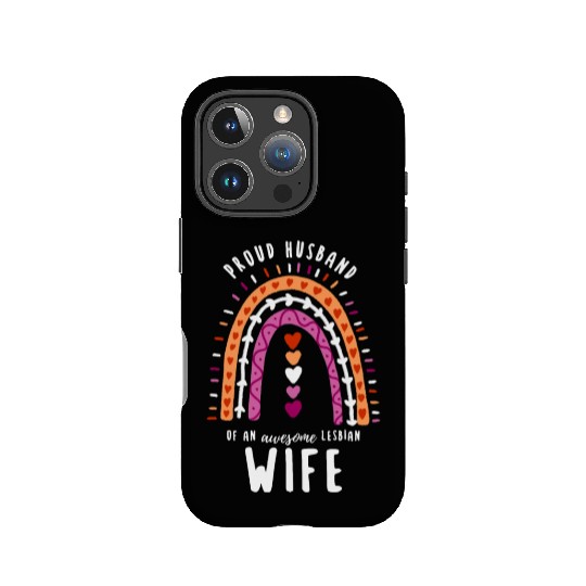 Proud Husband Lesbian Wife Rainbow IPhone Cases